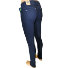 Moteriški tamsiai mėlyni džinsai LEXXURY, moto stiliaus