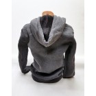 Moteriškas džemperis su gobtuvu tamsiai pilkas, Undisclosed
